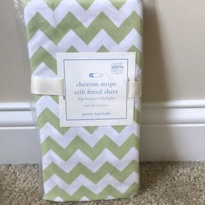 Pottery Barn Baby crib fitted sheet Harper chevron